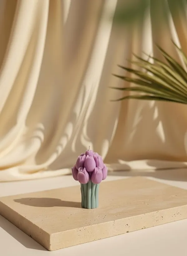 Purple_Handmade_Tulip_Bouquet_Soy_Wax_Candle_Floral_Scented_Candle_For_Home_Decor_Gifting,_PACK_OF_2