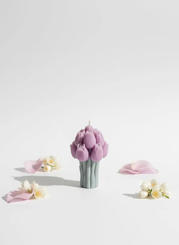 Purple_Handmade_Tulip_Bouquet_Soy_Wax_Candle_Floral_Scented_Candle_For_Home_Decor_Gifting,_PACK_OF_2