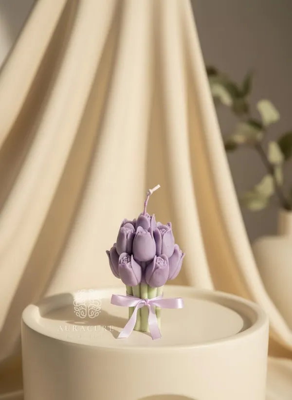 Purple_Handmade_Tulip_Bouquet_Soy_Wax_Candle_Floral_Scented_Candle_For_Home_Decor_Gifting,_PACK_OF_2