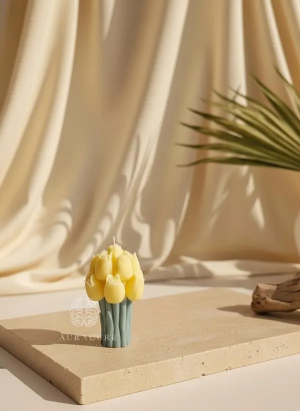 Yellow_Handmade_Tulip_Bouquet_Soy_Wax_Candle_Floral_Scented_Candle_For_Home_Decor_Gifting