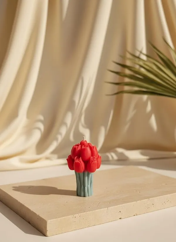 Red_Handmade_Tulip_Bouquet_Soy_Wax_Candle_Floral_Scented_Candle_For_Home_Decor_Gifting
