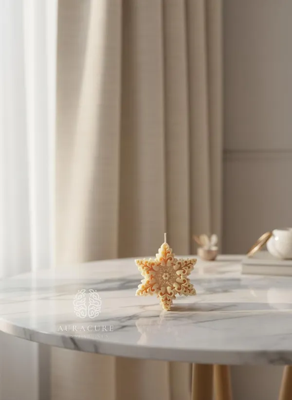 White_Snowflake_Candle_Winter_Flake_Bliss_Decorative_Scented_Candle__Egyptian_Musk