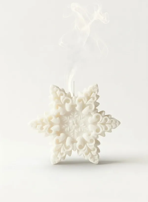 White_Snowflake_Candle_Winter_Flake_Bliss_Decorative_Scented_Candle__Egyptian_Musk