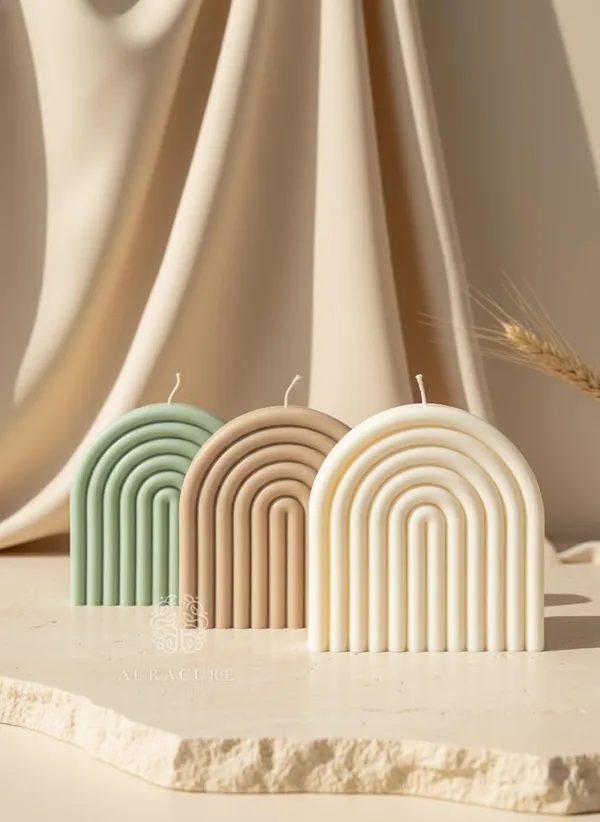 White_Dream_Arch_Scented_Candle_Minimal_Pastel_Home_Decor