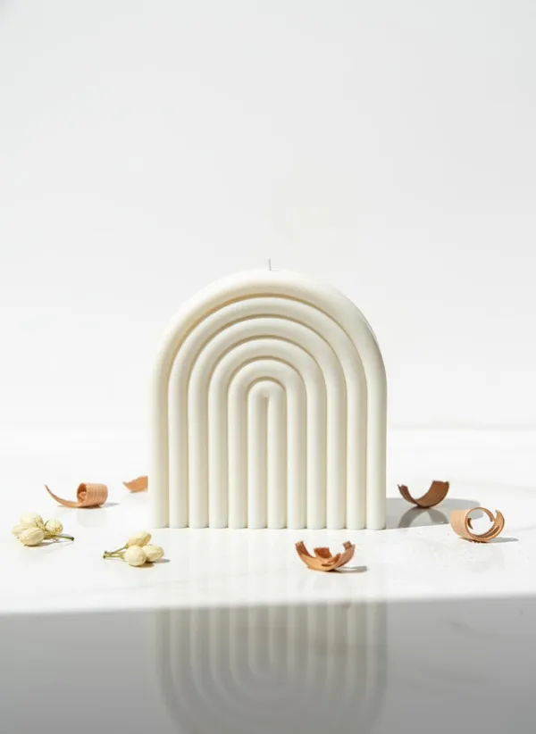 White_Dream_Arch_Scented_Candle_Minimal_Pastel_Home_Decor