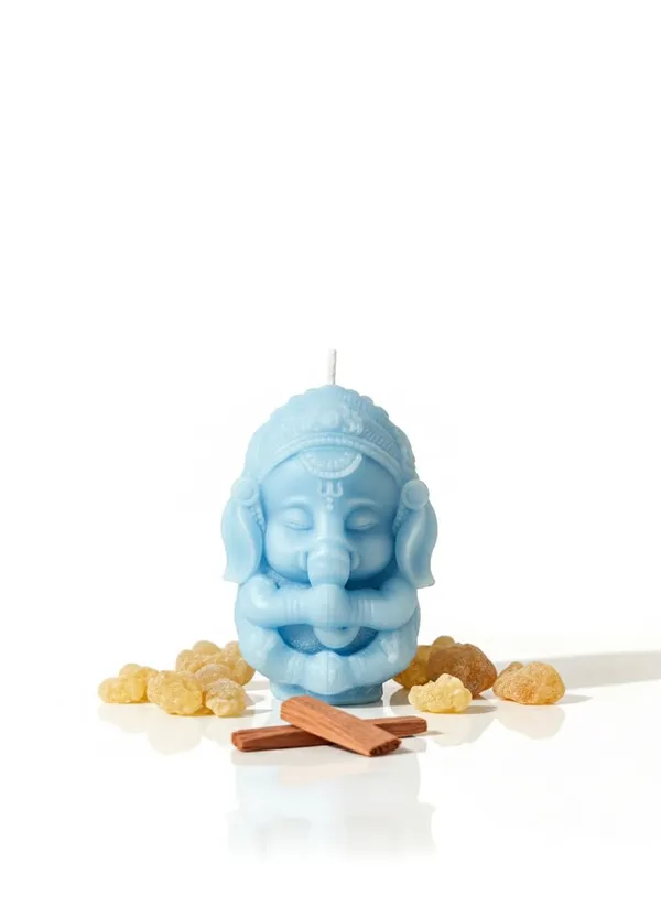 Light_Blue_Shubh_Labh_Ganesh_Scented_Candle_Spiritual_Home_Mandir_Decor