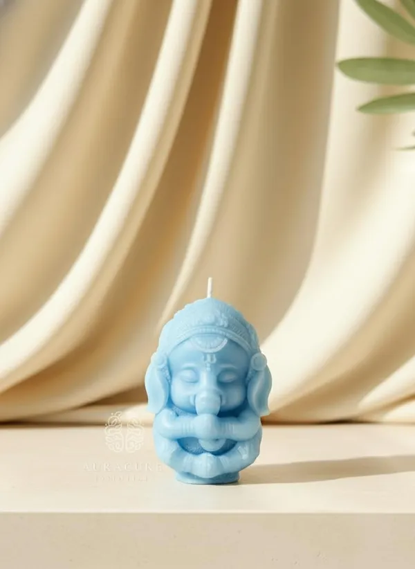 Light_Blue_Shubh_Labh_Ganesh_Scented_Candle_Spiritual_Home_Mandir_Decor