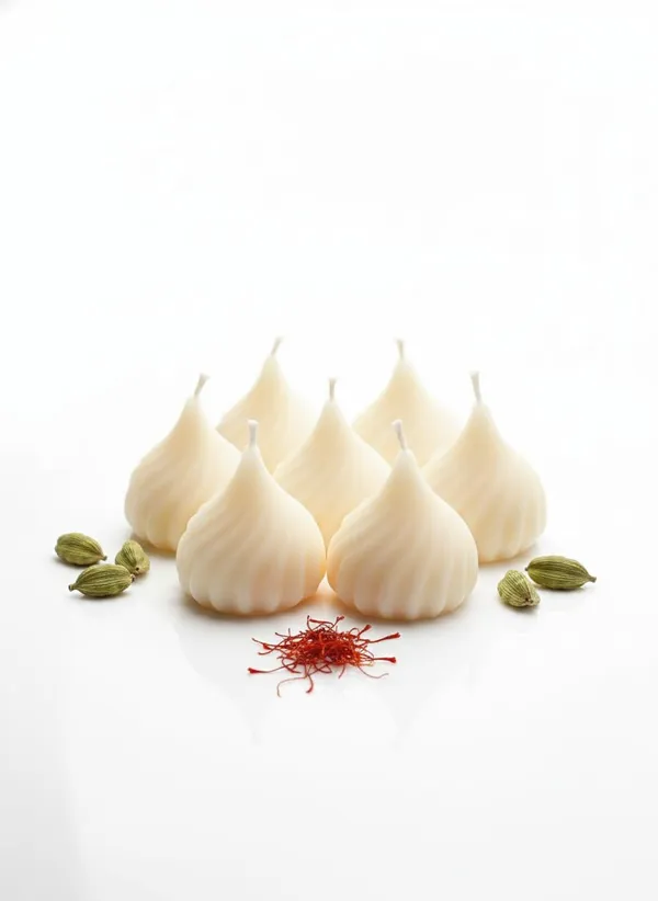 White_Auracure_Handcrafted_Ganesha_Prasad_Modak_Candle_Ganesh_Chaturthi_Festive_Decor_Ganesh_Chaturthi_Pooja_Decor_Festive_Return_Gift_Candles_Pack_Of_4