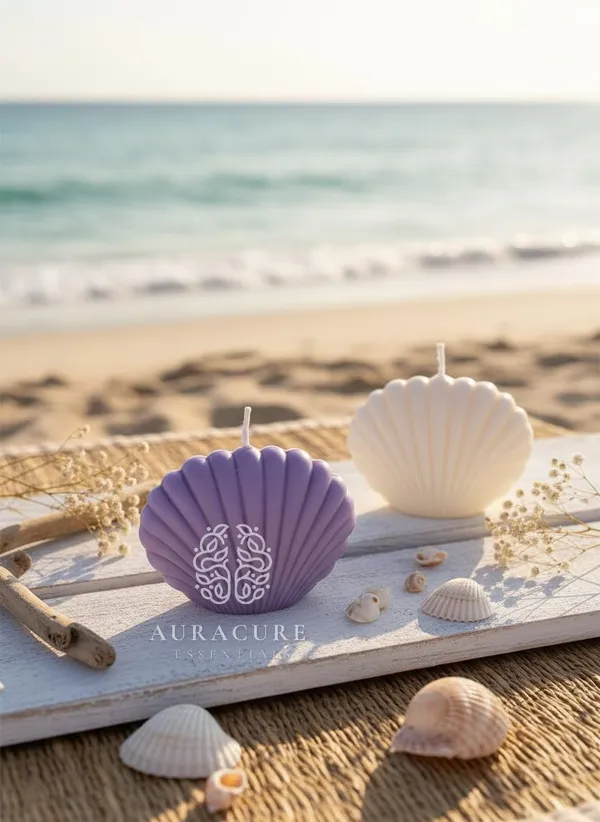 True_Purple_Aura_Cure_Coastal_Seashell_Soy_Candle_Beach_Inspi_Handmade_Decorative_Candle_True__Medium