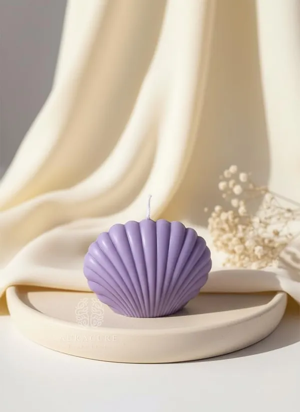 True_Purple_Aura_Cure_Coastal_Seashell_Soy_Candle_Beach_Inspi_Handmade_Decorative_Candle_True__Medium