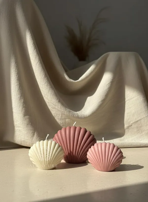 White_Auracure_Coastal_Seashell_Soy_Candle_Beach_Inspi_Handmade_Decorative_Candle__Medium