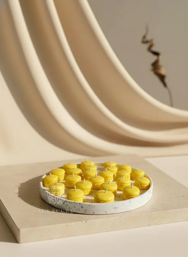 Yellow_Macaron_Candle_Set_Pastel_Dessert_Inspi_Mini_Candles_With_Soft_Fragrance_Perfect_For_Decor_And_Gifting_Pack_Of_2