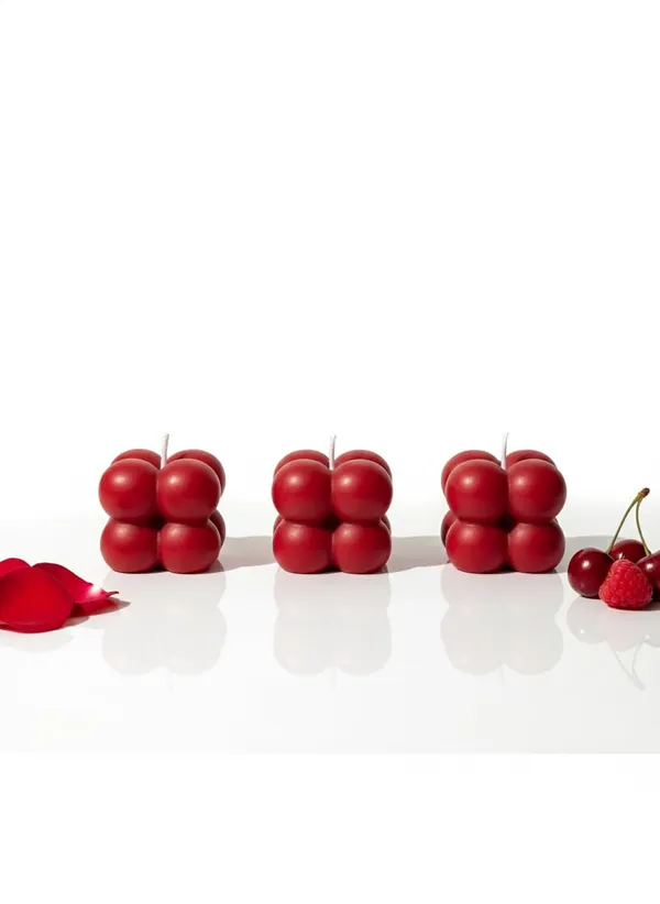 Red_Mini_Bubble_Candles_Cube_Design_Decorative_Candles_For_Home_Decor_Desk_Styling_Gifting_And_Festive_Setups_Pack_Of_3