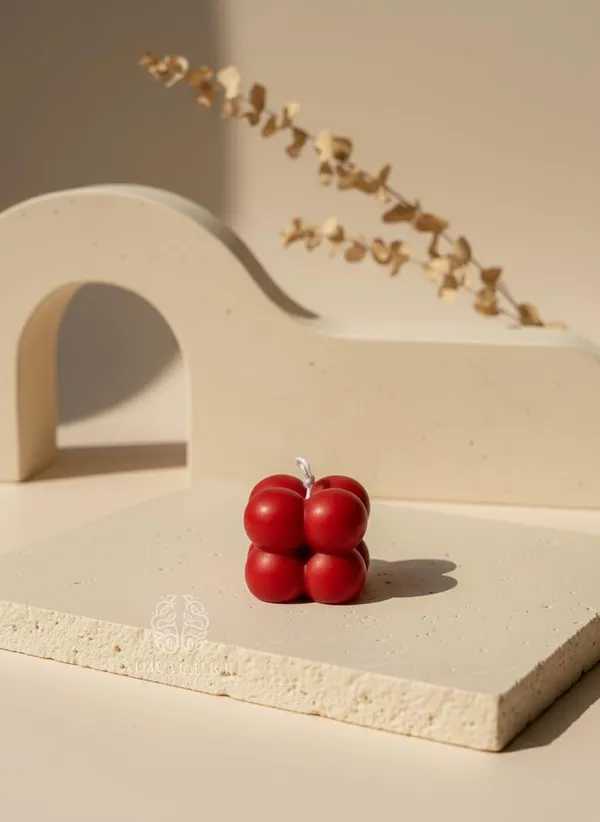 Red_Mini_Bubble_Candles_Cube_Design_Decorative_Candles_For_Home_Decor_Desk_Styling_Gifting_And_Festive_Setups_Pack_Of_3
