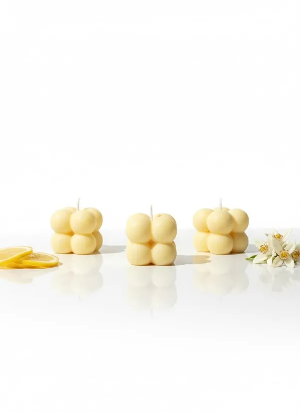 Yellow_Mini_Bubble_Candles_Cube_Design_Decorative_Candles_For_Home_Decor_Desk_Styling_Gifting_And_Festive_Setups_Pack_Of_3