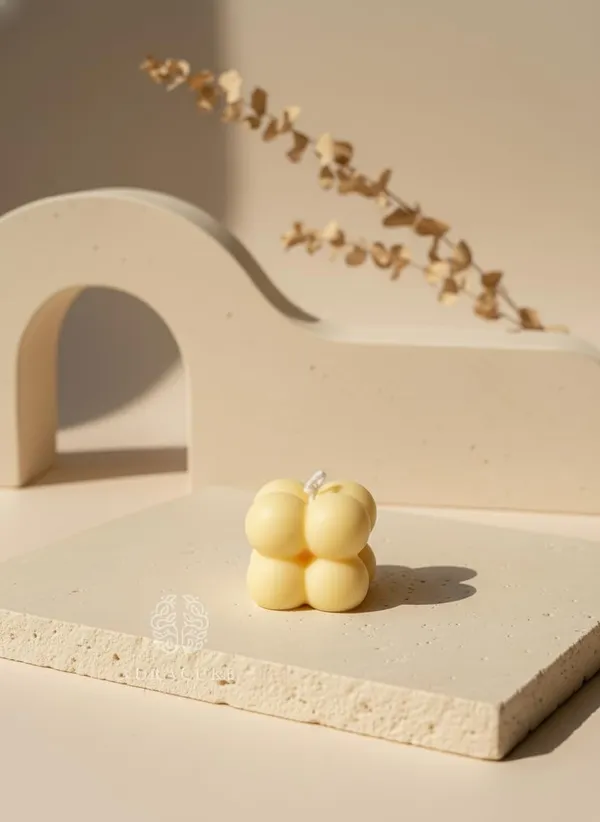 Yellow_Mini_Bubble_Candles_Cube_Design_Decorative_Candles_For_Home_Decor_Desk_Styling_Gifting_And_Festive_Setups_Pack_Of_3