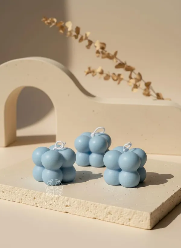 Blue_Mini_Bubble_Candles_Cube_Design_Decorative_Candles_For_Home_Decor_Desk_Styling_Gifting_And_Festive_Setups_Pack_Of_3
