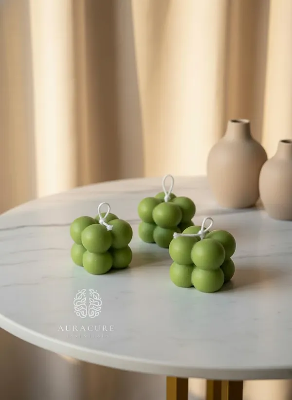 Green_Mini_Bubble_Candles_Cube_Design_Decorative_Candles_For_Home_Decor_Desk_Styling_Gifting_And_Festive_Setups_Pack_Of_3