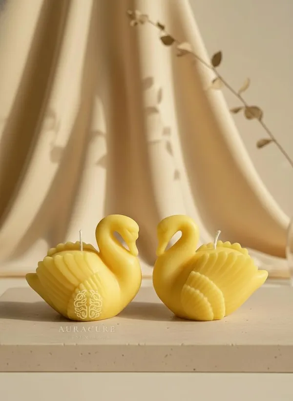 Yellow_Decorative_Swan_Candle_Blush__Luxury_Elegant_Design_For_Romantic_Decor_Weddings_Gifting_And_Premium_Interiors_Pack_Of_2