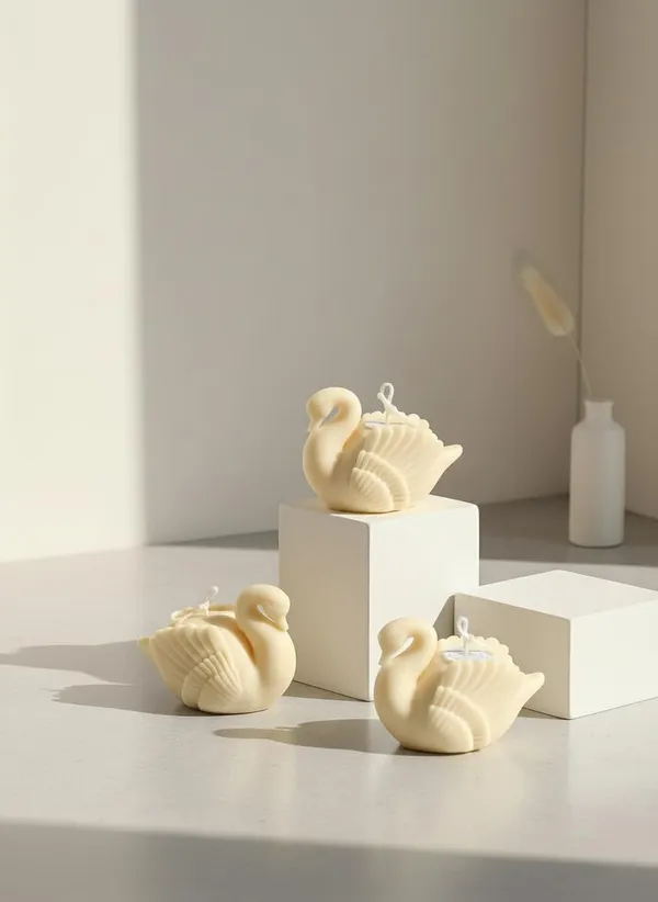 Yellow_Decorative_Swan_Candle_Blush__Luxury_Elegant_Design_For_Romantic_Decor_Weddings_Gifting_And_Premium_Interiors_Pack_Of_2