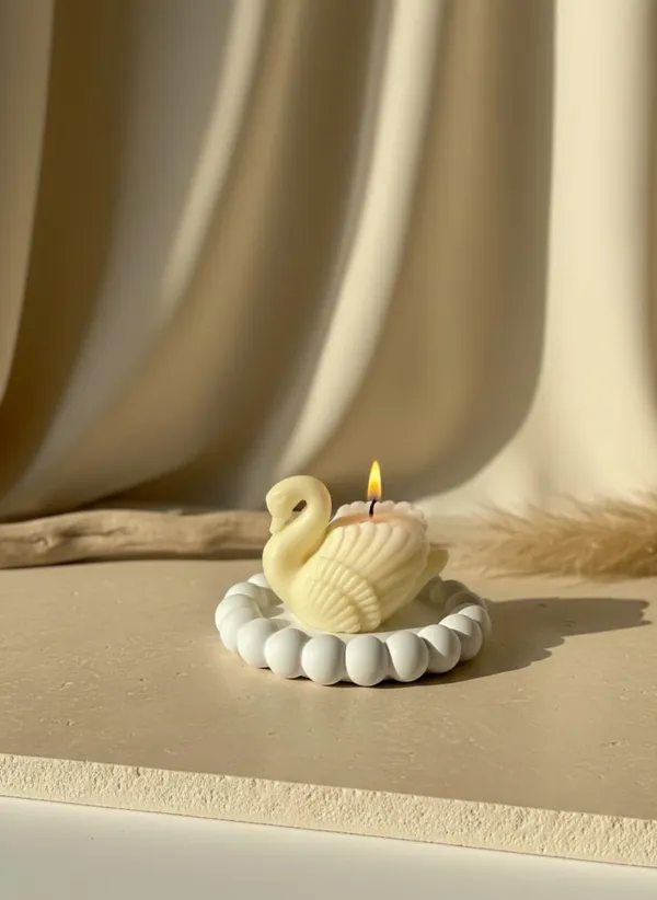 Yellow_Decorative_Swan_Candle_Blush__Luxury_Elegant_Design_For_Romantic_Decor_Weddings_Gifting_And_Premium_Interiors_Pack_Of_2