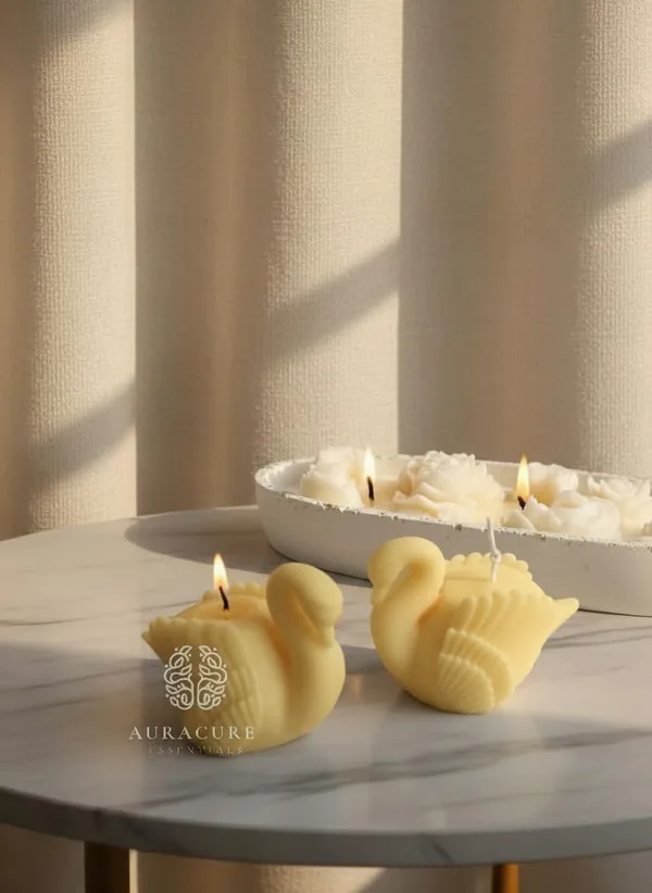 Yellow_Decorative_Swan_Candle_Blush__Luxury_Elegant_Design_For_Romantic_Decor_Weddings_Gifting_And_Premium_Interiors_Pack_Of_2