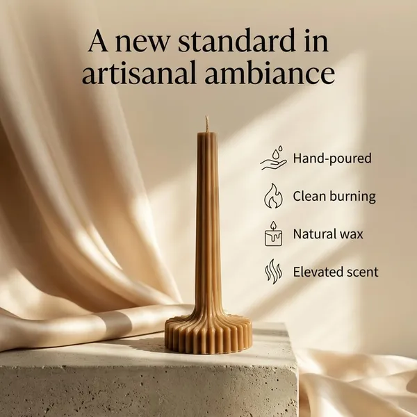 Brown_Fluted_Pillar_Candle_Modern_Sculpted_Design_Handcrafted_Decorative_Candle_For_Luxury_Home_Styling_And_Gifting