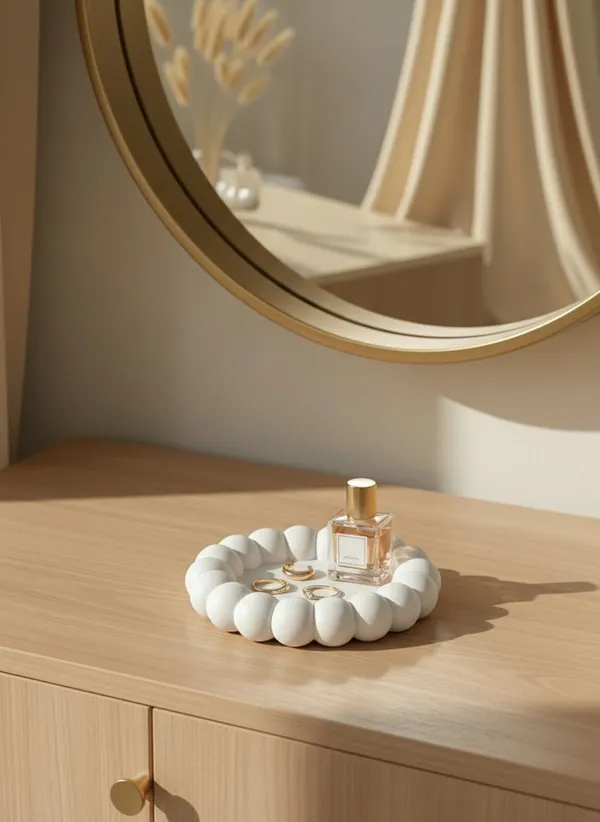 White_Aesthetic_Handmade_Big_Bubble_Trinket_Tray_Handmade_Concrete_Jewellery_Makeup_Organizer_Multipurpose_Tray_For_Rings_Watches_Perfume_Home_Decor_13_8_X_13_8_Cm