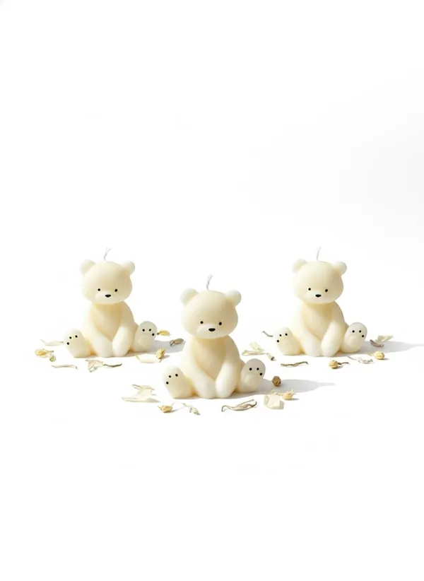 White_Handcrafted_Big_Teddy_Bear_Candle_With_Long_Hands_Candle_Decorative_Home_Decor_Perfect_For_Valentine's_Day_And_Anniversaries_Aesthetic_Gift