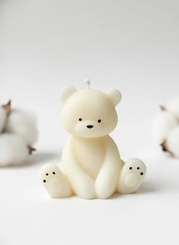 White_Handcrafted_Big_Teddy_Bear_Candle_With_Long_Hands_Candle_Decorative_Home_Decor_Perfect_For_Valentine's_Day_And_Anniversaries_Aesthetic_Gift