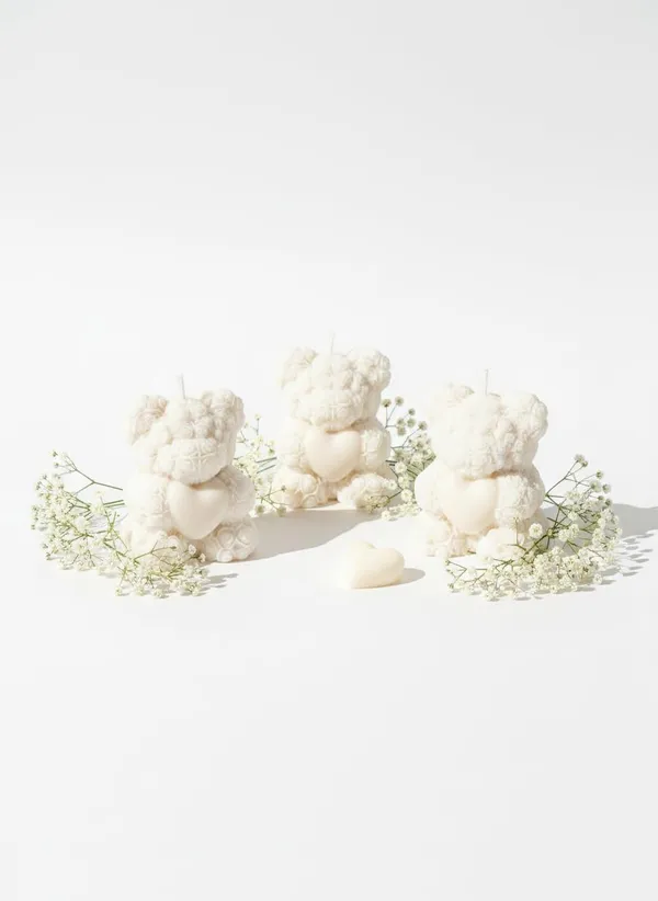 White_Rose_Teddy_Bear_Candle_With_Heart_Hand_Pou_Premium_Wax_Romantic_Decor_Gift_For_Anniversaries_Valentine's_Day_Birthdays_Pack_Of_2