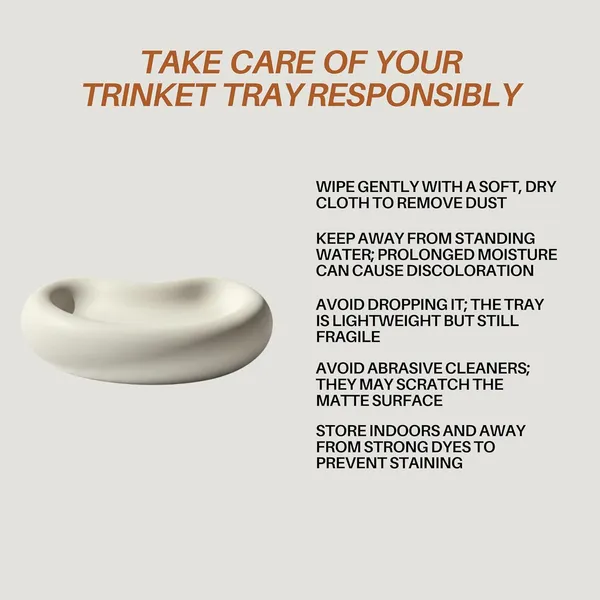White_Big_Bean_Shaped_Trinket_Tray_Minimal_Vanity_Jewelry_Organizer_Decor_Dresser_Bathroom_Decor