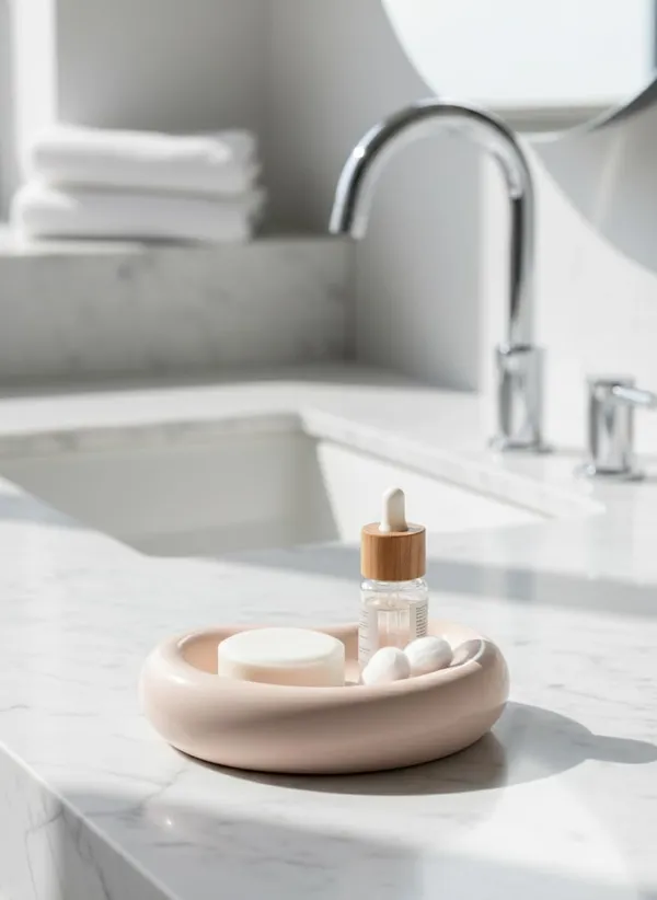 Peach_Big_Bean_Shaped_Trinket_Tray_Minimal_Vanity_Jewelry_Organizer_Decor_Dresser_Bathroom_Decor