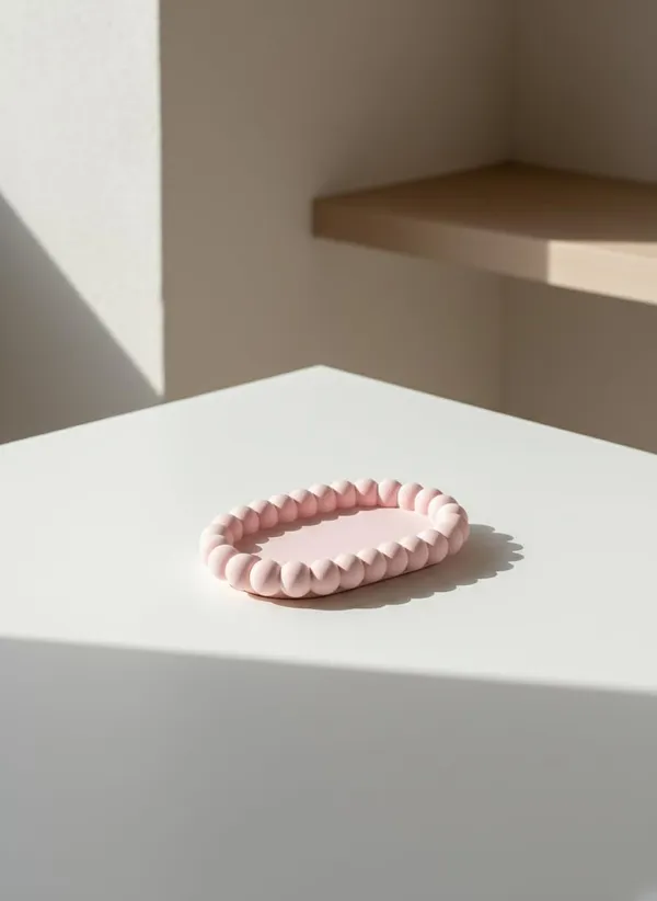 Pink_Handmade_Concrete_Long_Oval_Bubble_Edged_Trinket_Tray_Multipurpose_Jewelry_Accessory_Organizer_Elegant_Decorative_Home_Decor_Accent