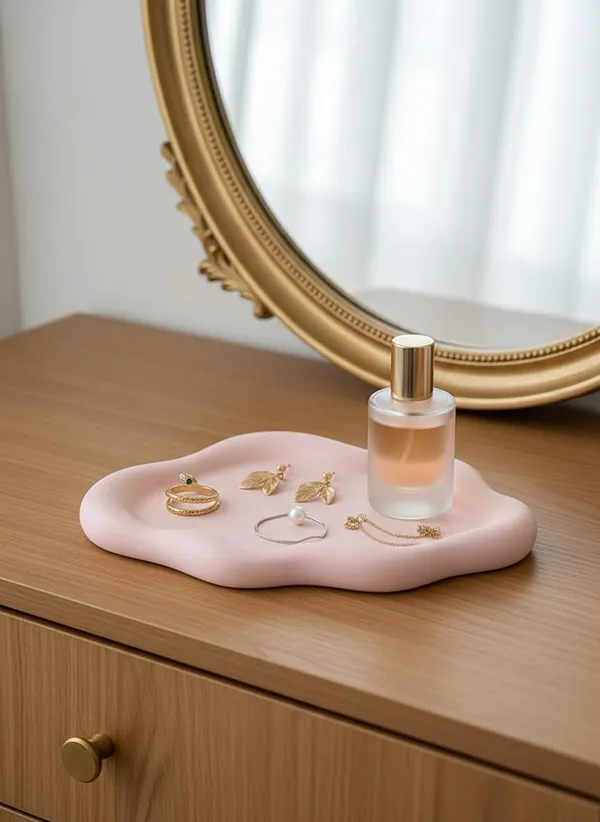 Pink_Handcrafted_Concrete_Long_Cloud_Shaped_Tray_Multipurpose_Jewelry_Accessory_Organizer_Stylish_Decorative_Home_Decor_Accent
