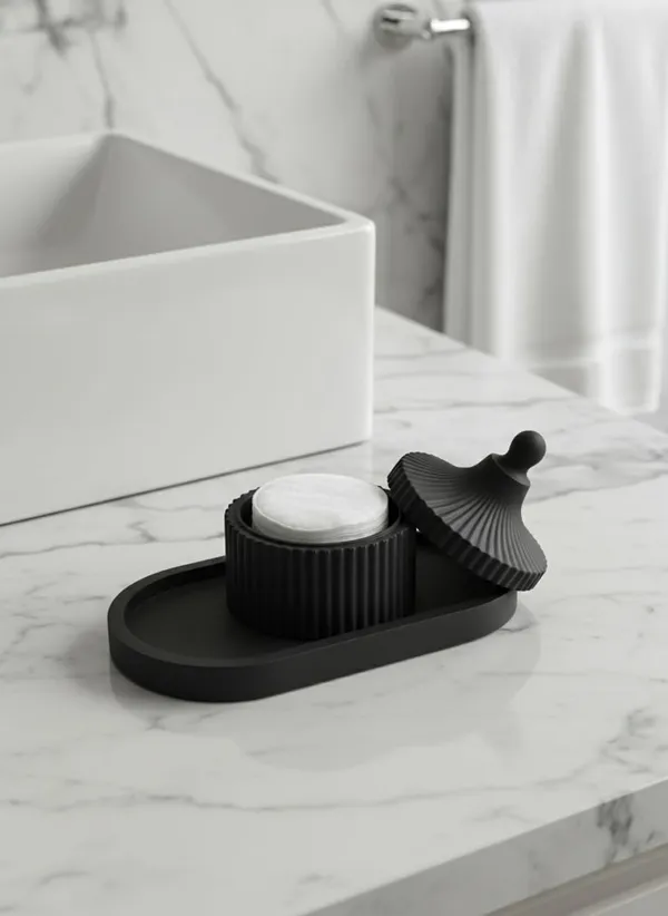 Black_Oval_Trinket_Tray_With_Round_Top_Trinket_Jar_Multipurpose_Jewelry_Accessory_Organizer_Stylish_Decorative_Home_Decor_Accent_Round_Top_With_Tray