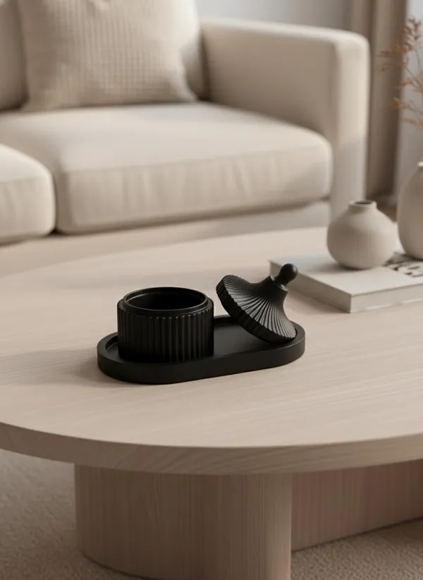 Black_Oval_Trinket_Tray_With_Round_Top_Trinket_Jar_Multipurpose_Jewelry_Accessory_Organizer_Stylish_Decorative_Home_Decor_Accent_Round_Top_With_Tray