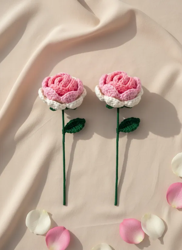 Crochet_Rose_Flower_|_Handmade_Crochet_Rose_Gift_|_Decorative_Rose_Stem_for_Gifting_&_Home_Decor_(Twin_One_Pink,_Pack_of_2)