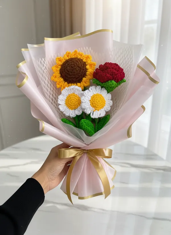 Golden_Garden_Crochet_Bouquet_|_Premium_Sunflower,_Daisy_&_Rose_Handmade_Arrangement