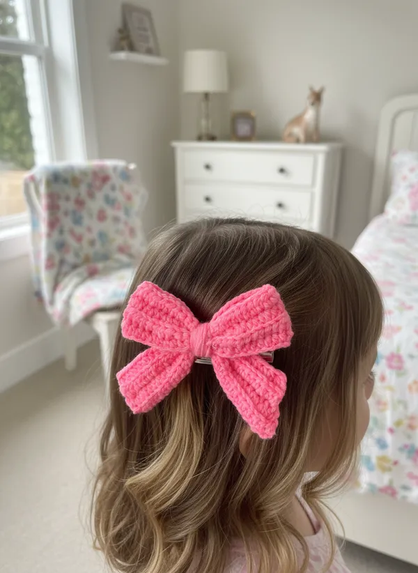 Handmade_Crochet_Bow_Hair_Clip,_Cute_Aesthetic_Accessory_for_Girls_and_Women_(Pink),_PACK_OF_2