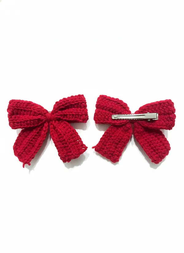 Handmade_Crochet_Bow_Hair_Clip,_Cute_Aesthetic_Accessory_for_Girls_and_Women_(Red),PACK_OF_2