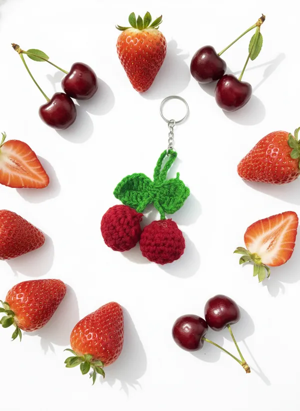 Handmade_Crochet_Cherry_Keychain_|_Cute_Berry_Fruit_Key_Ring_Charm_|_Aesthetic_Bag_Charm_&_Gift_for_Girls