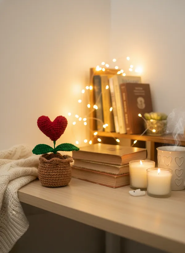 Handmade_Crochet_Heart_Plant_Pot_|_Romantic_Mini_Heart_Decor