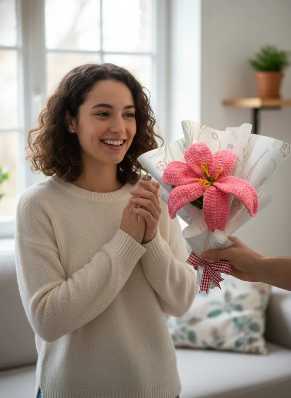 Handmade_Crochet_Pink_Lily_Bouquet_|_Single_Flower_Aesthetic_Gift