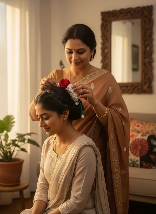 Handmade_Crochet_Rose_&_Mogra_Gajra_(Hair_Bun_Accessory)_|_Traditional_Floral_Hair_Decor