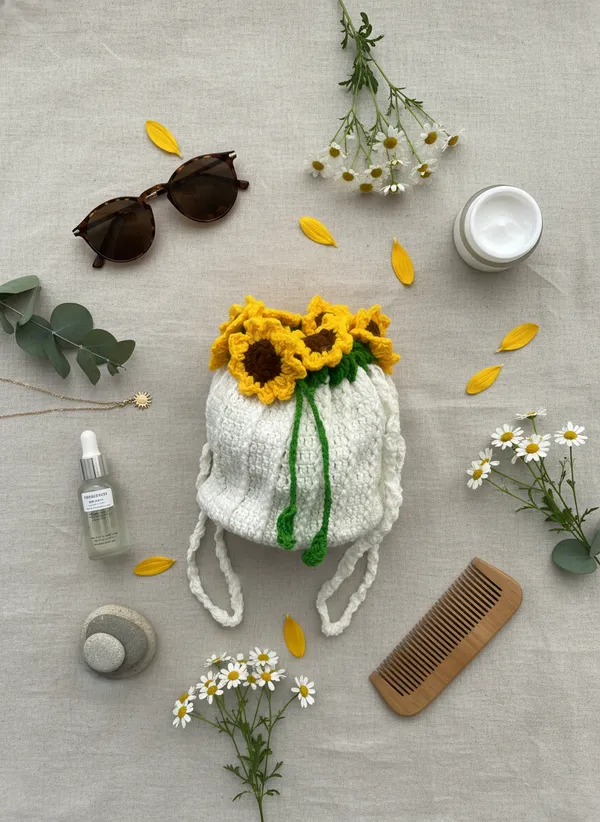 Handmade_Crochet_Sunflower_Potli_Bag_|_Aesthetic_Floral_Sling_Bag