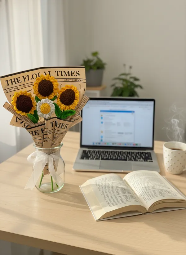 Handmade_Crochet_Sunflower_&_Daisy_Bouquet_|_3_Sunflowers_+_1_Daisy_Forever_Flower