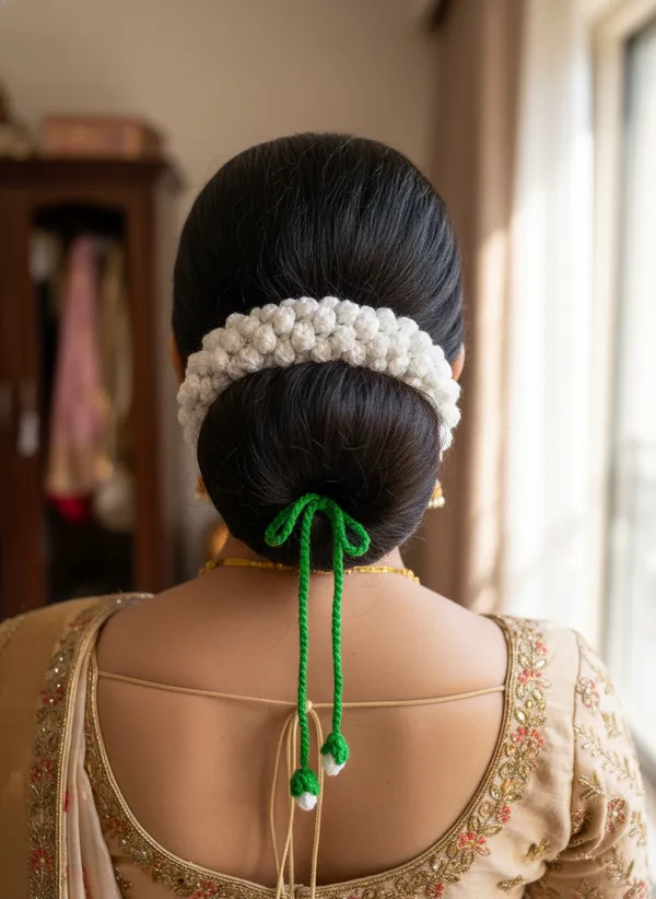Handmade_Crochet_White_Gajra_|_Elegant_Reusable_Hair_Accessory_for_Bun_Hairstyles