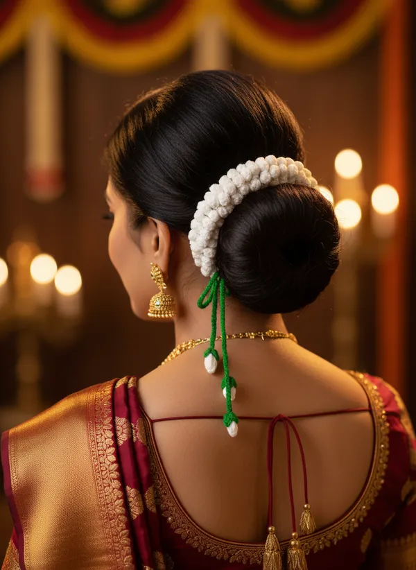 Handmade_Crochet_White_Gajra_|_Elegant_Reusable_Hair_Accessory_for_Bun_Hairstyles