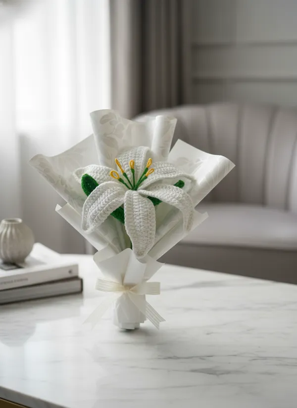 Handmade_Crochet_White_Lily_Bouquet_|_Elegant_Single_Flower_Gift